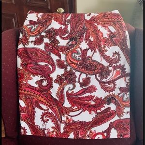 Orange/pink paisley skirt